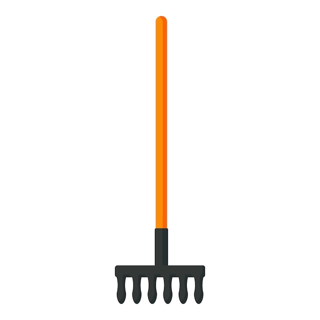 Vector de dibujos animados de icono de tenedor de jardín Equipo de granja Patio de verano