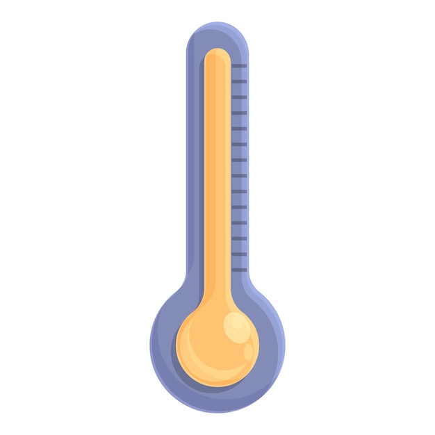 Vector de dibujos animados de icono de termómetro caliente Temperatura de calor Clima solar