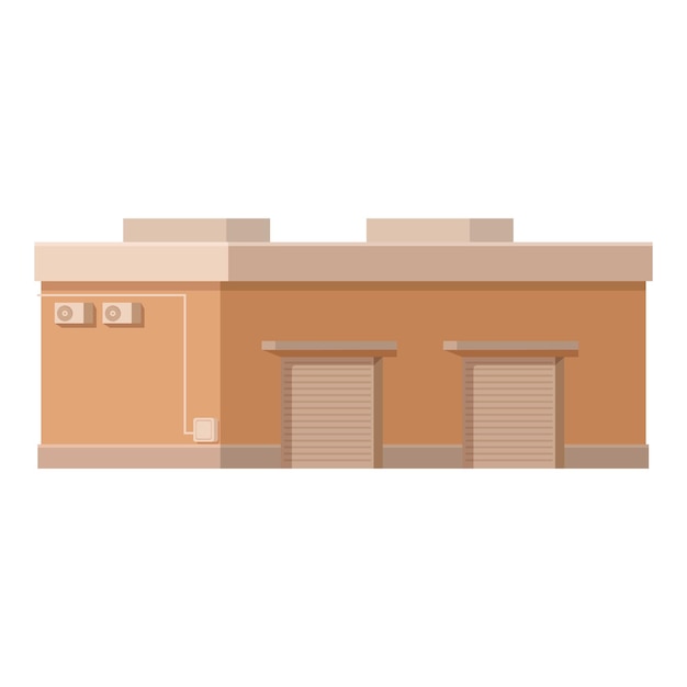 Vector de dibujos animados del icono de la tienda mayorista cerrada Vendedor de mercancías