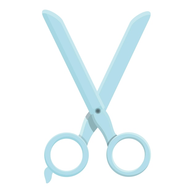 Vector de dibujos animados de icono de tijeras de peluquero Tijeras de pelo Peluquería salón