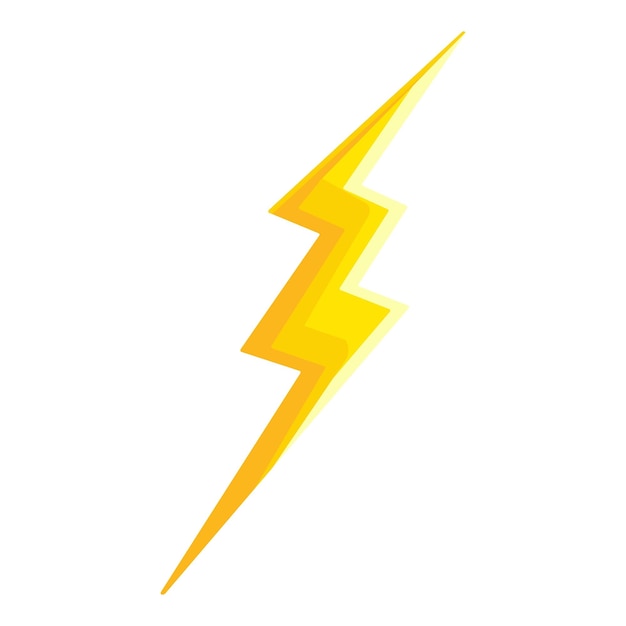 Vector de dibujos animados del icono del trueno de energía Voltaje de la tormenta