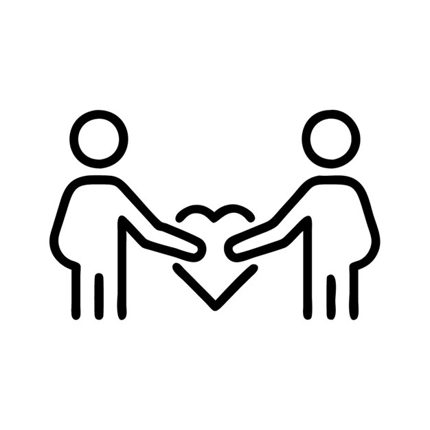 Vector de dibujos animados de icono de unión