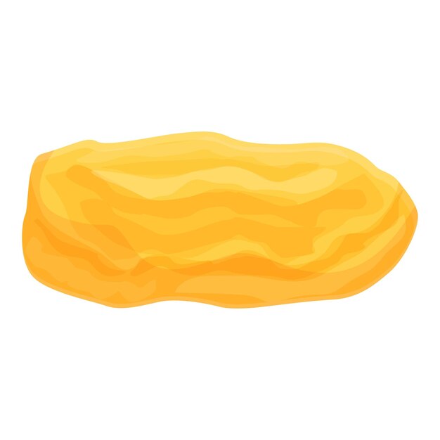 Vector de dibujos animados de icono de uvas de oro seco Fruta de pasas Higo de alimentos