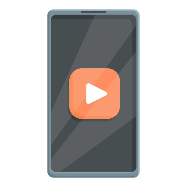 Vector de dibujos animados de icono de video de teléfono inteligente Trastorno del sueño Mujer sin dormir