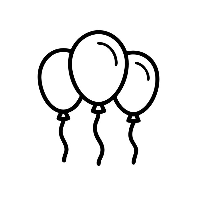 Vector de dibujos animados con iconos de globos