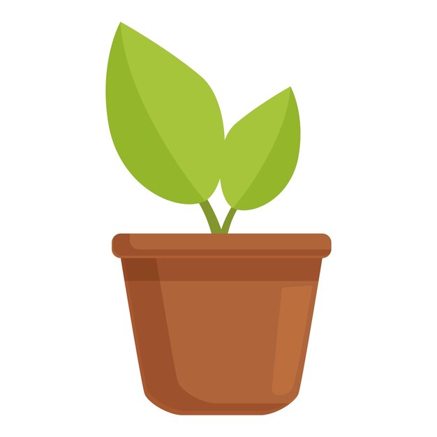 Vector de dibujos animados de iconos de plantas ecológicas Energía agrícola verde