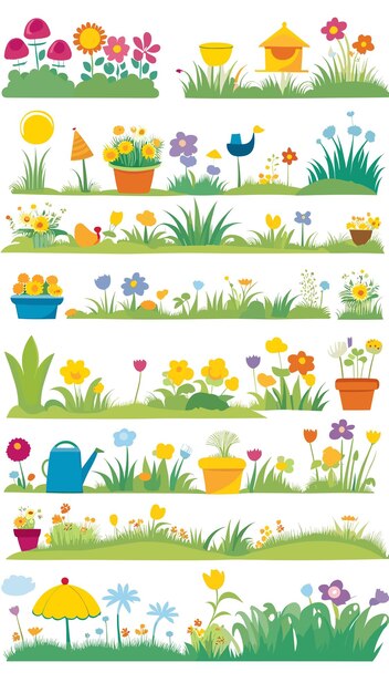 Vector de dibujos animados de jardinería