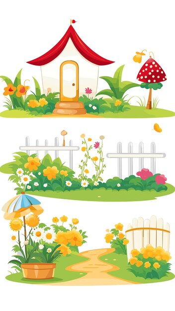 Vector de dibujos animados de jardinería