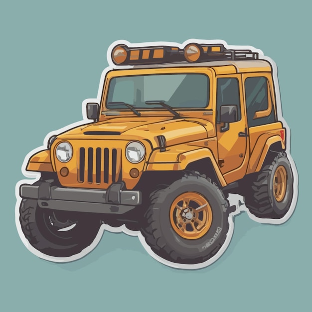 Vector de dibujos animados de jeep