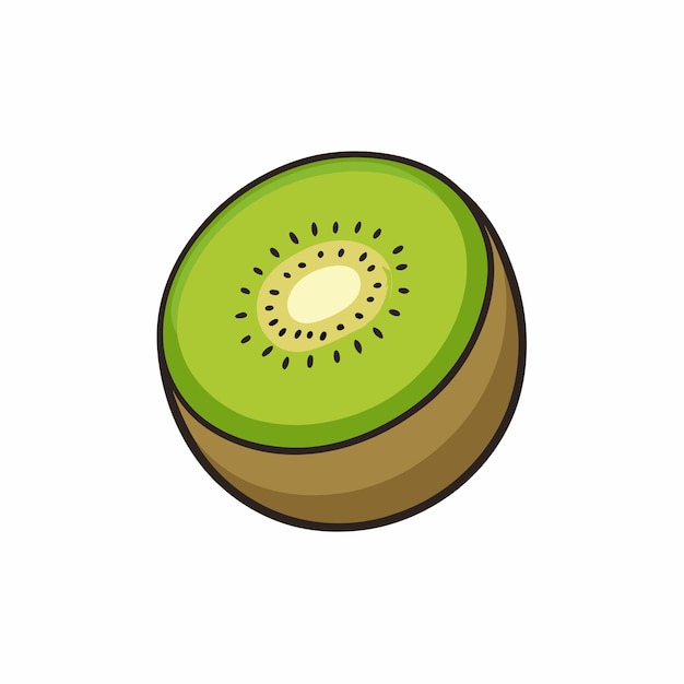 Vector de dibujos animados de kiwi Ilustración concepto de obra de arte de estilo plano