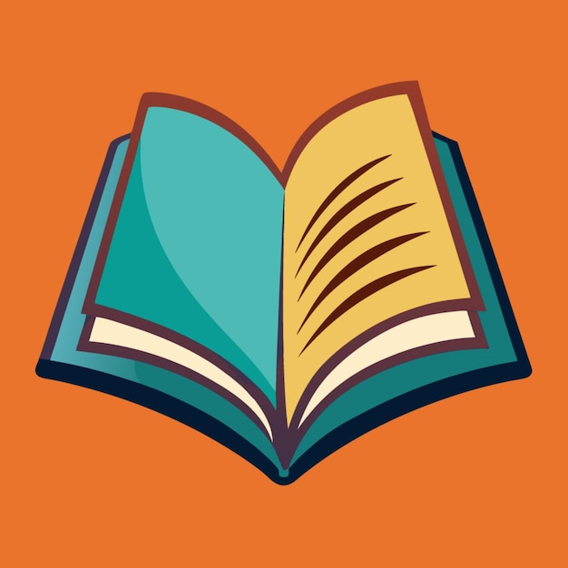 Vector de dibujos animados de libro abierto