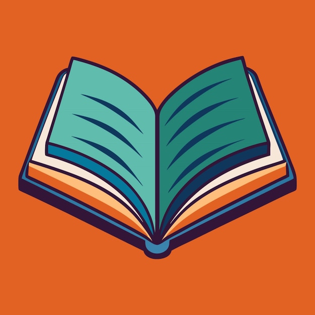 Vector de dibujos animados de libro abierto