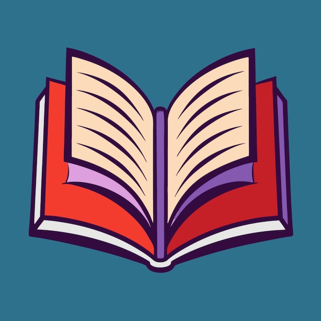 Vector de dibujos animados de libro abierto