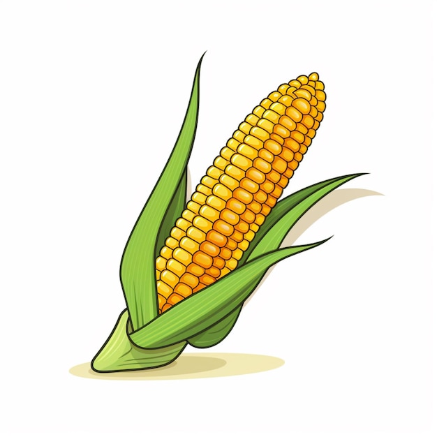 Vector vector de dibujos animados de maíz
