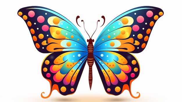 Vector vector de dibujos animados de mariposas