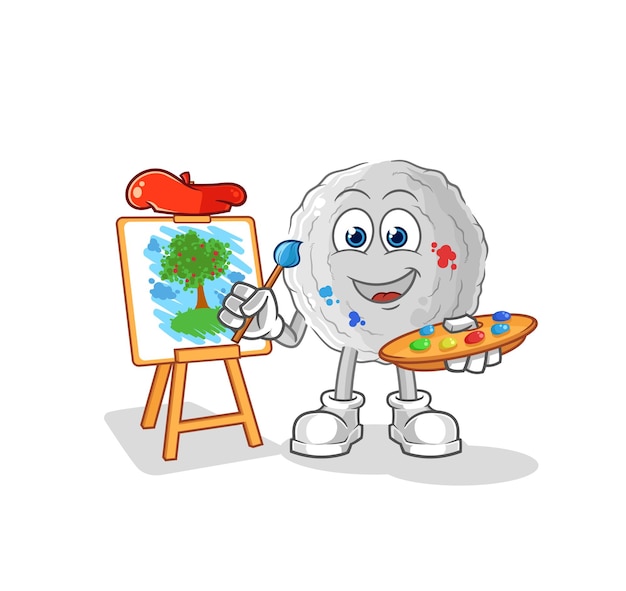 Vector de dibujos animados de mascota de artista de rock