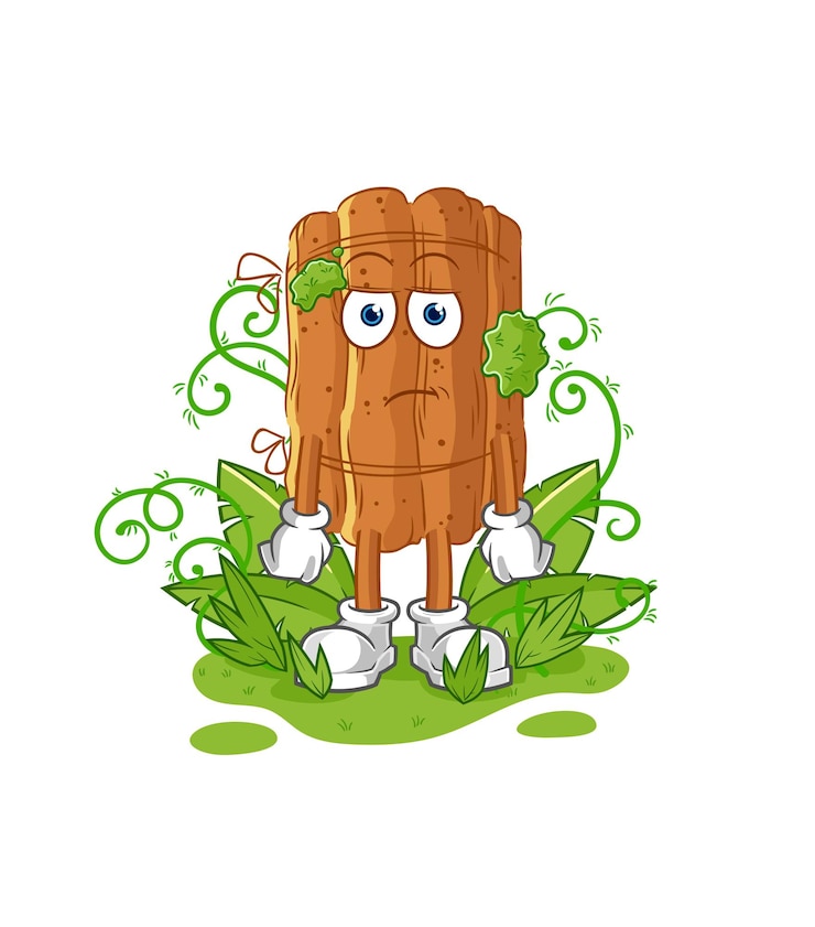 Vector vector de dibujos animados de mascota de canela esperando demasiado tiempo