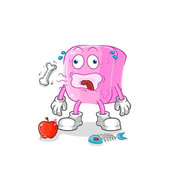 Vector de dibujos animados de mascota de eructo de uñas