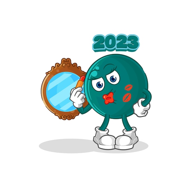 vector de dibujos animados de mascota de maquillaje 2023