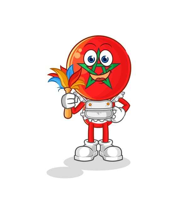 Vector de dibujos animados de mascota de mucama de Marruecos