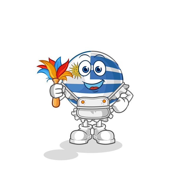 Vector de dibujos animados de la mascota de la mucama de Uruguay