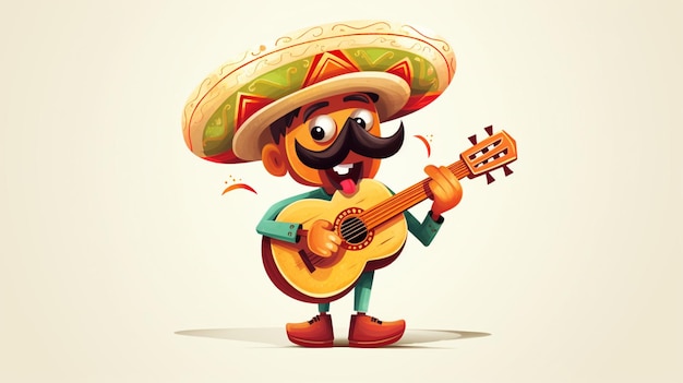 Vector vector de dibujos animados mexicanos