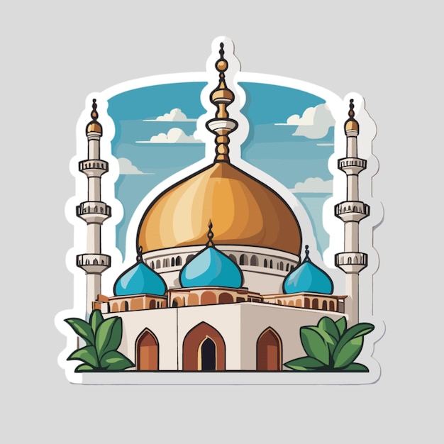 Vector de dibujos animados de mezquitas
