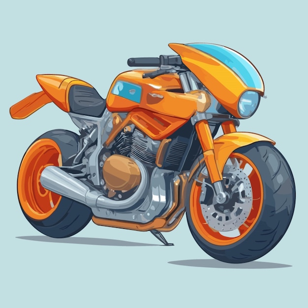 Vector de dibujos animados de motocicletas sobre un fondo blanco