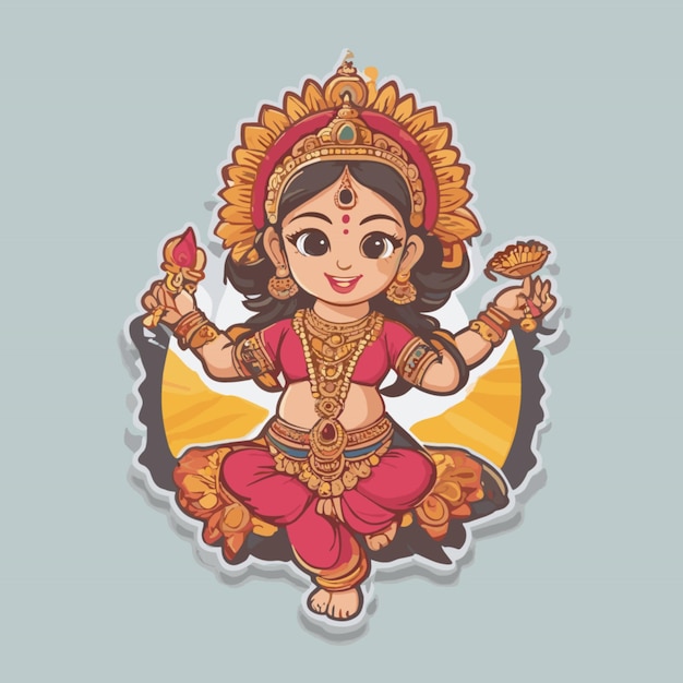 Vector de dibujos animados de navratri