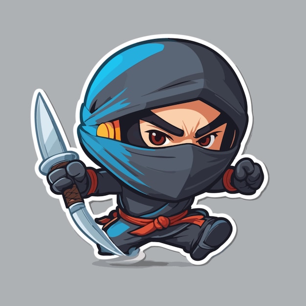 El vector de dibujos animados de ninja
