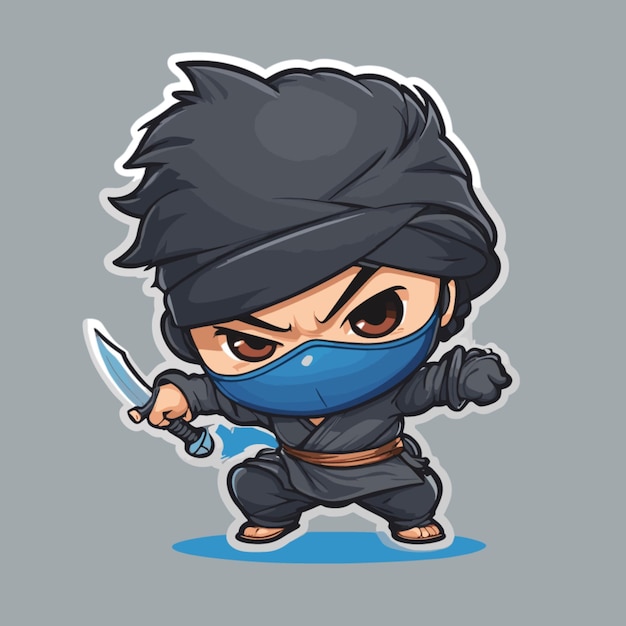 Vector el vector de dibujos animados de ninja