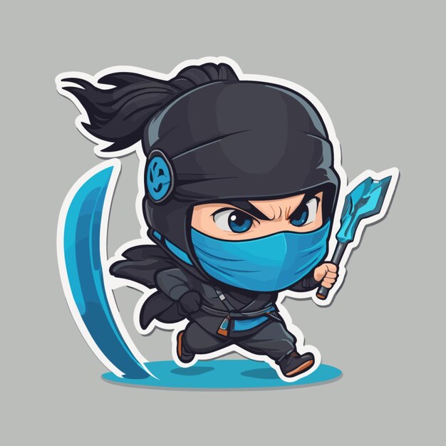 Vector el vector de dibujos animados de ninja