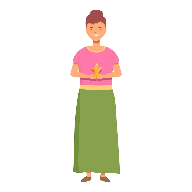 Vector vector de dibujos animados del niño feliz indio matrimonio religioso