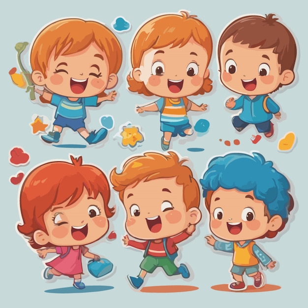 Vector vector de dibujos animados para niños