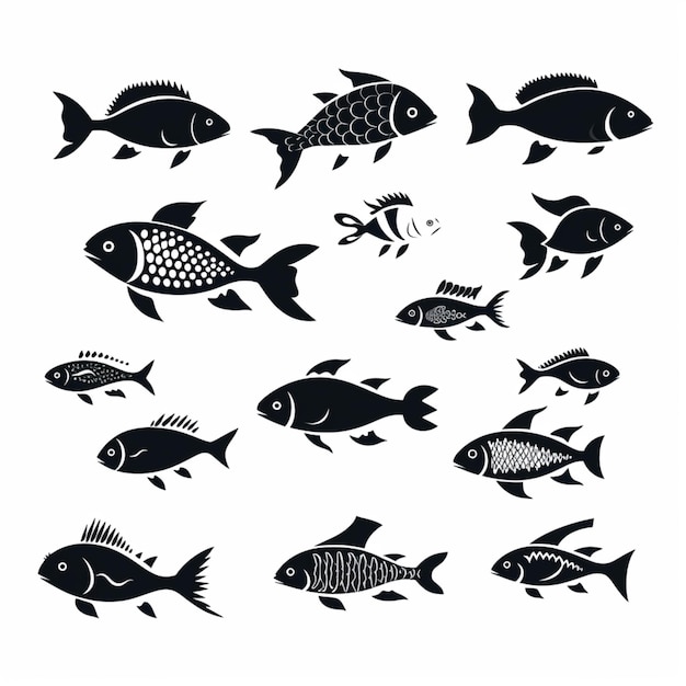 Vector de dibujos animados de peces