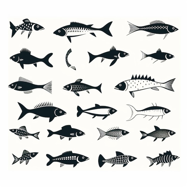 Vector vector de dibujos animados de peces