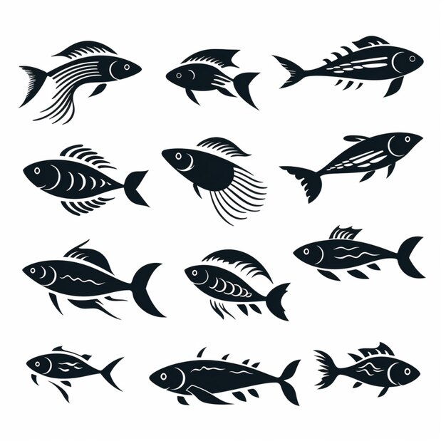 Vector vector de dibujos animados de peces