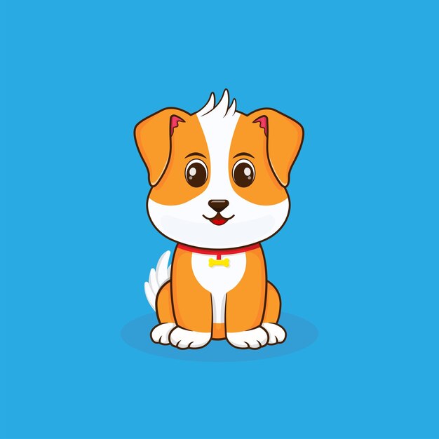 Vector vector de dibujos animados de perros sentados