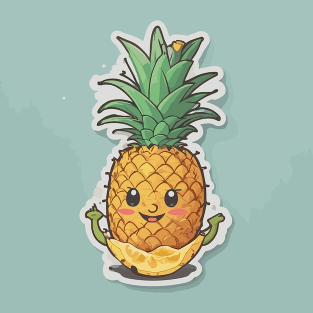 Vector de dibujos animados de piña