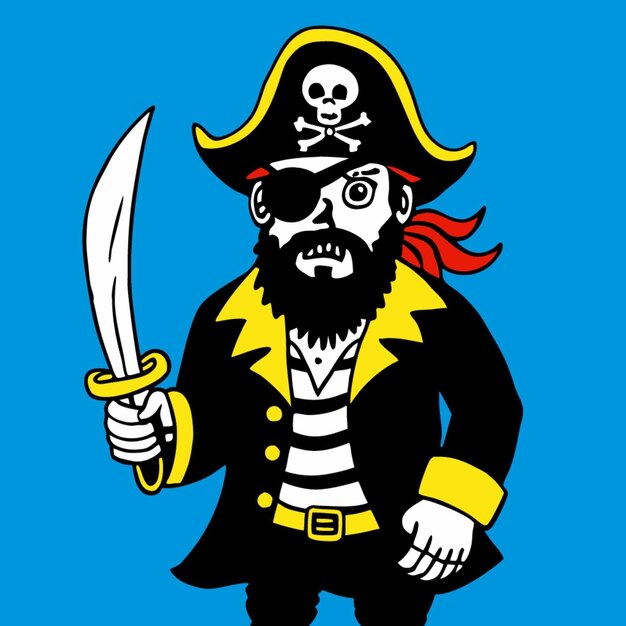 vector de dibujos animados pirata