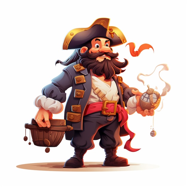 Vector de dibujos animados piratas