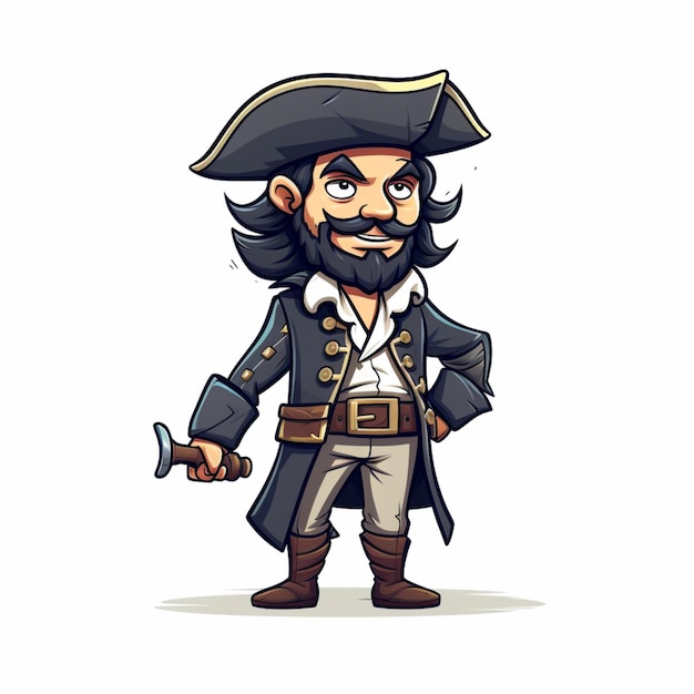Vector de dibujos animados piratas