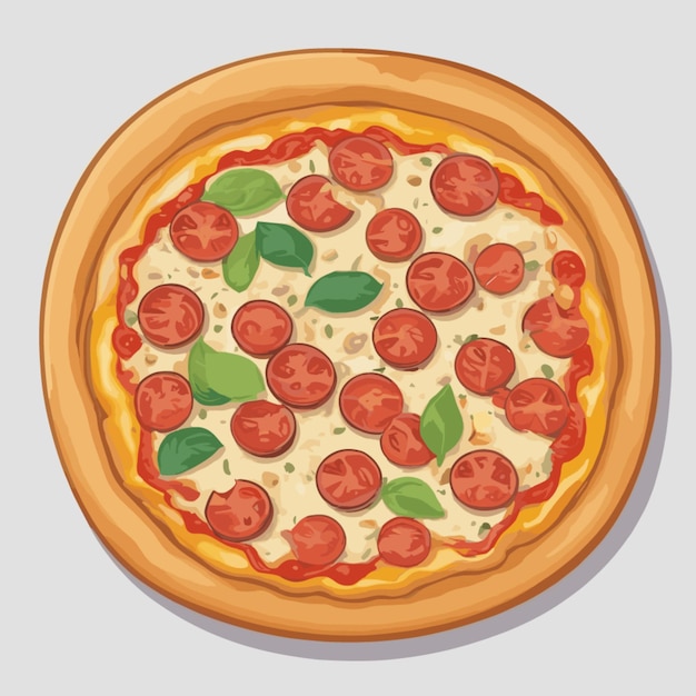 Vector vector de dibujos animados de pizza