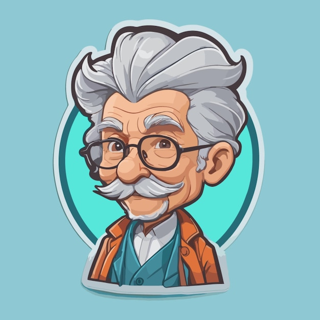 Vector de dibujos animados del profesor