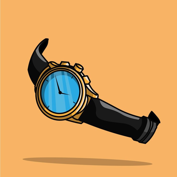 Vector un vector de dibujos animados de reloj caro