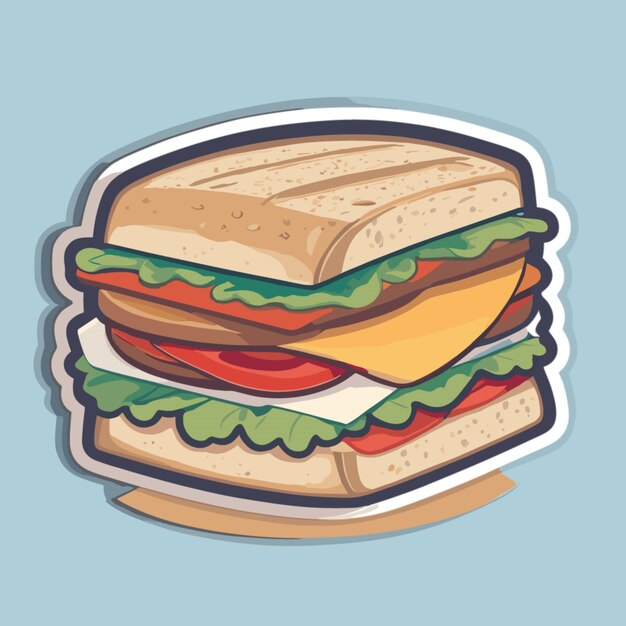 Vector vector de dibujos animados de sándwich