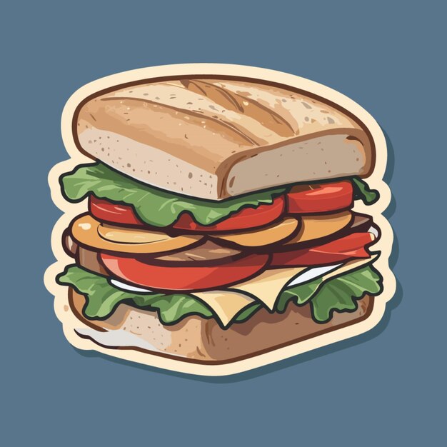 Vector vector de dibujos animados de sándwich