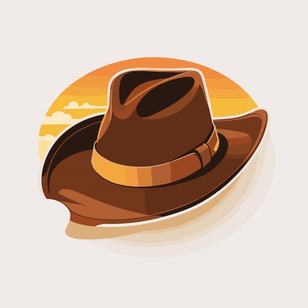 Vector vector de dibujos animados de sombrero de vaquero