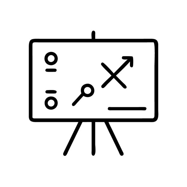 Vector de dibujos animados del tablero de iconos