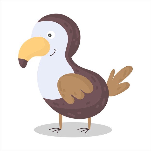 Vector de dibujos animados tucán Animal africano divertido tipo tucán Divertido lindo Adorable pequeño animal africano para niños de impresión de moda usar diseño de tarjeta de felicitación de invitación de cartel de guardería